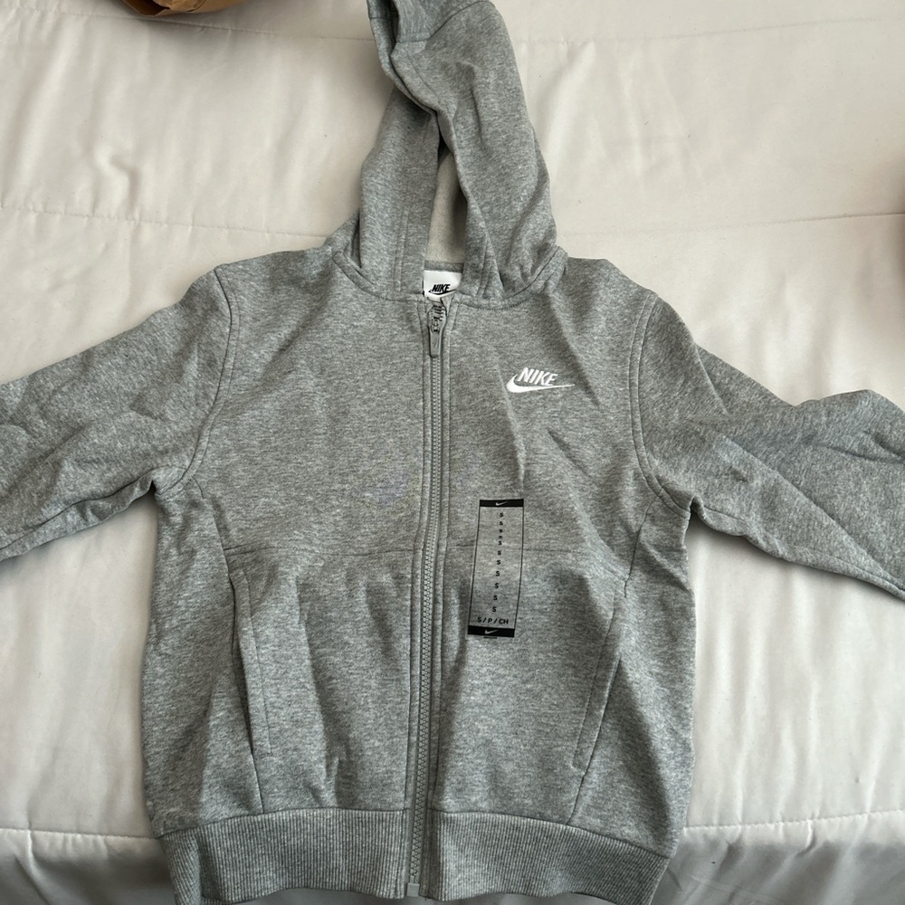 Nike Gray Zip-Up Sweatshirt